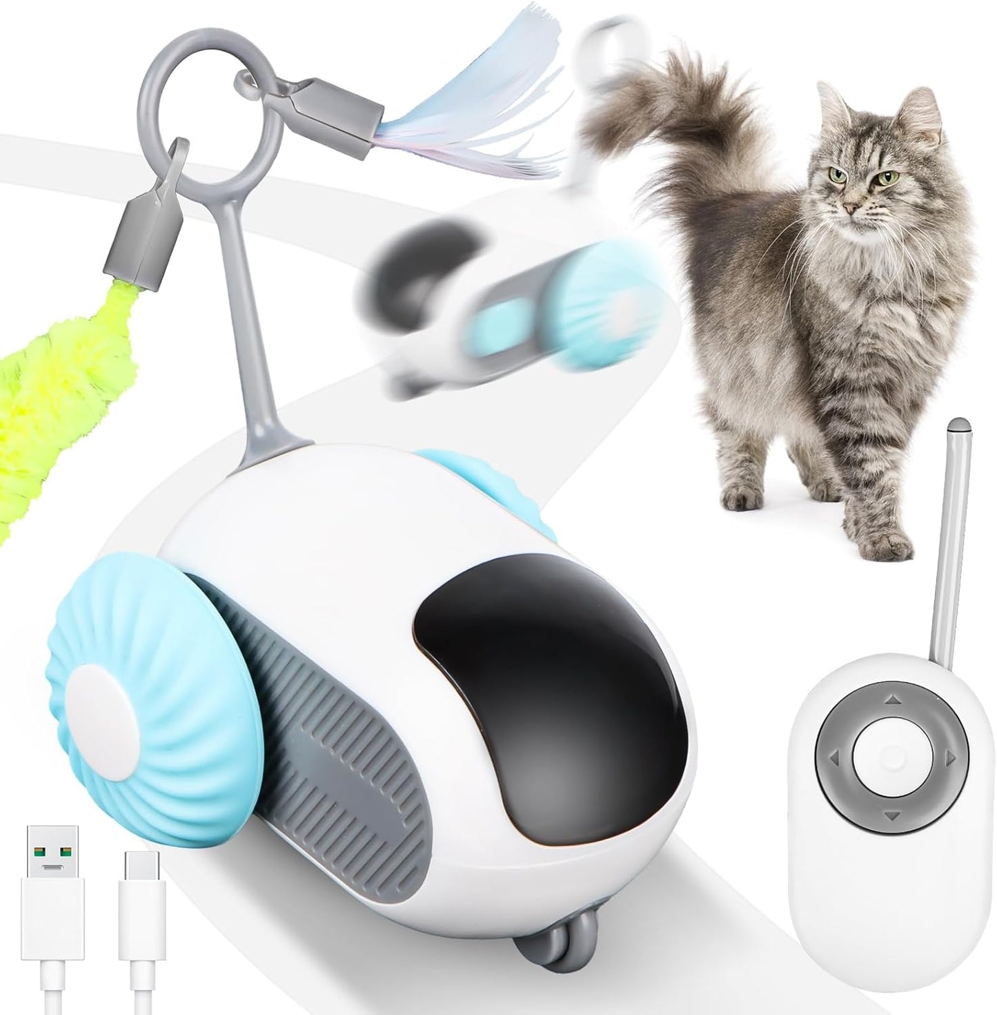 Velzari™Zoom Car - Carrinho interativo inteligente para gatos